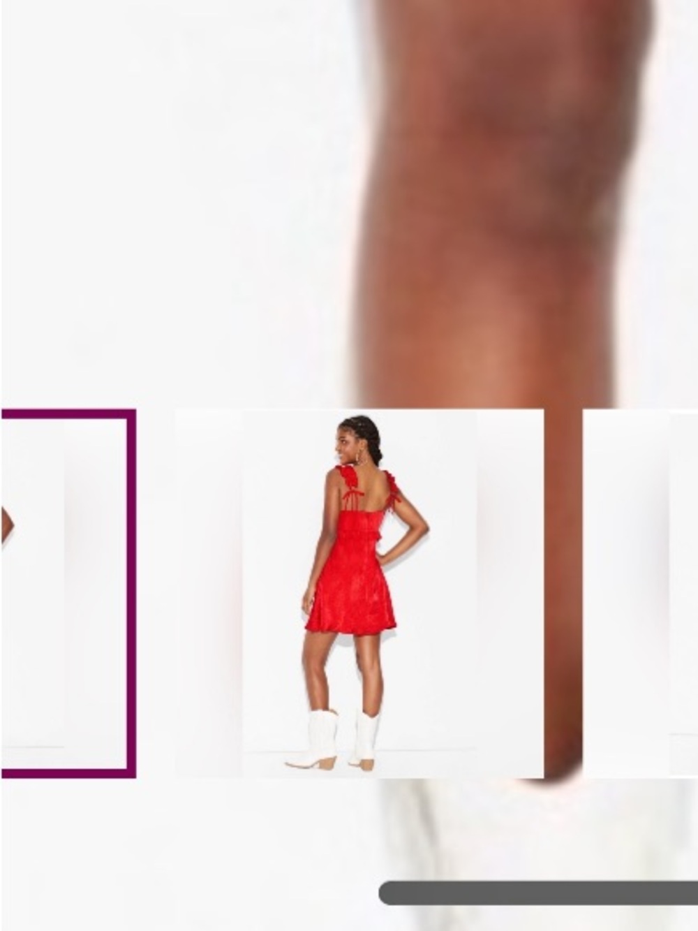 Target Red Ruffle Strap Mini Dress - Picture 2 of 4